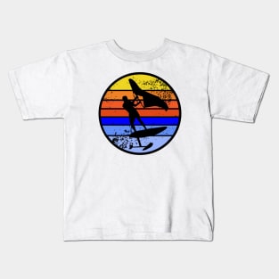 Retro Wing Surfer Kids T-Shirt